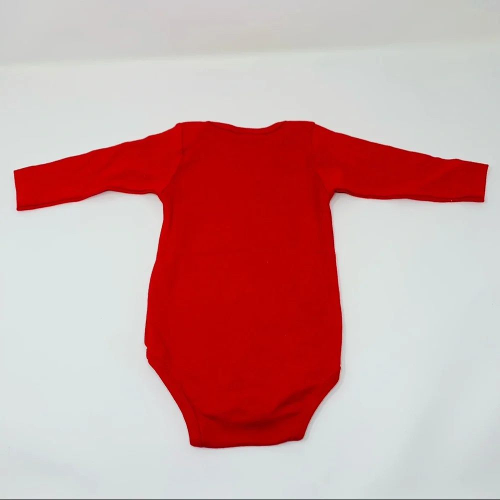 NWOT Embellished American Apparel L/S Baby One Piece Rhinestone Heart - Picture 6 of 6
